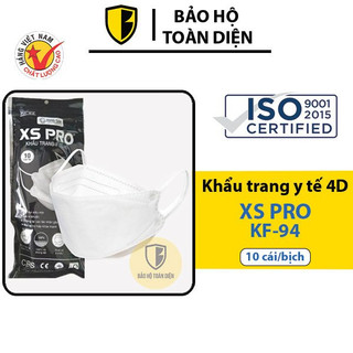 [ Combo 100 cái ] Khẩu trang y tế 4D KF94 XS Pro _ Khẩu trang 4 lớp kháng khuẩn, khẩu trang con cá