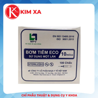 BƠM TIÊM ECO VÔ TRÙNG SỬ DỤNG MỘT LẦN VIỆT NAM MPV 10ML/CC - KIM 23G X 1 (hộp 100 cây)