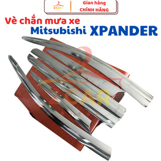 Vè che mưa mạ crom xe Mitsubishi Xpander 2018- 2021, 2022, 2023,2024 - Chính hãng Auto Clover Hàn Quốc - 6 miếng