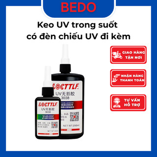 Keo UV trong suốt BEDO dán thủy tinh, pha lê, làm đồ handmade - 50ml