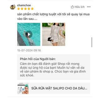 SỮA RỬA MẶT SALIPO CHO DA DẦU MỤN