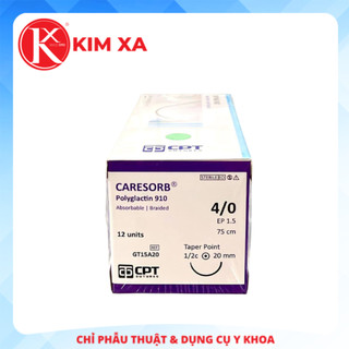 Chỉ phẫu thuật tự tiêu cpt caresorb® polyglactin 910 số 4/0 - gt15a20