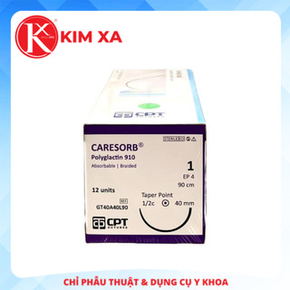Chỉ phẫu thuật tự tiêu cpt caresorb® polyglactin 910 số 1 - gt40a40l90
