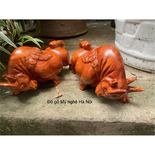 Tượng con trâu gỗ hương