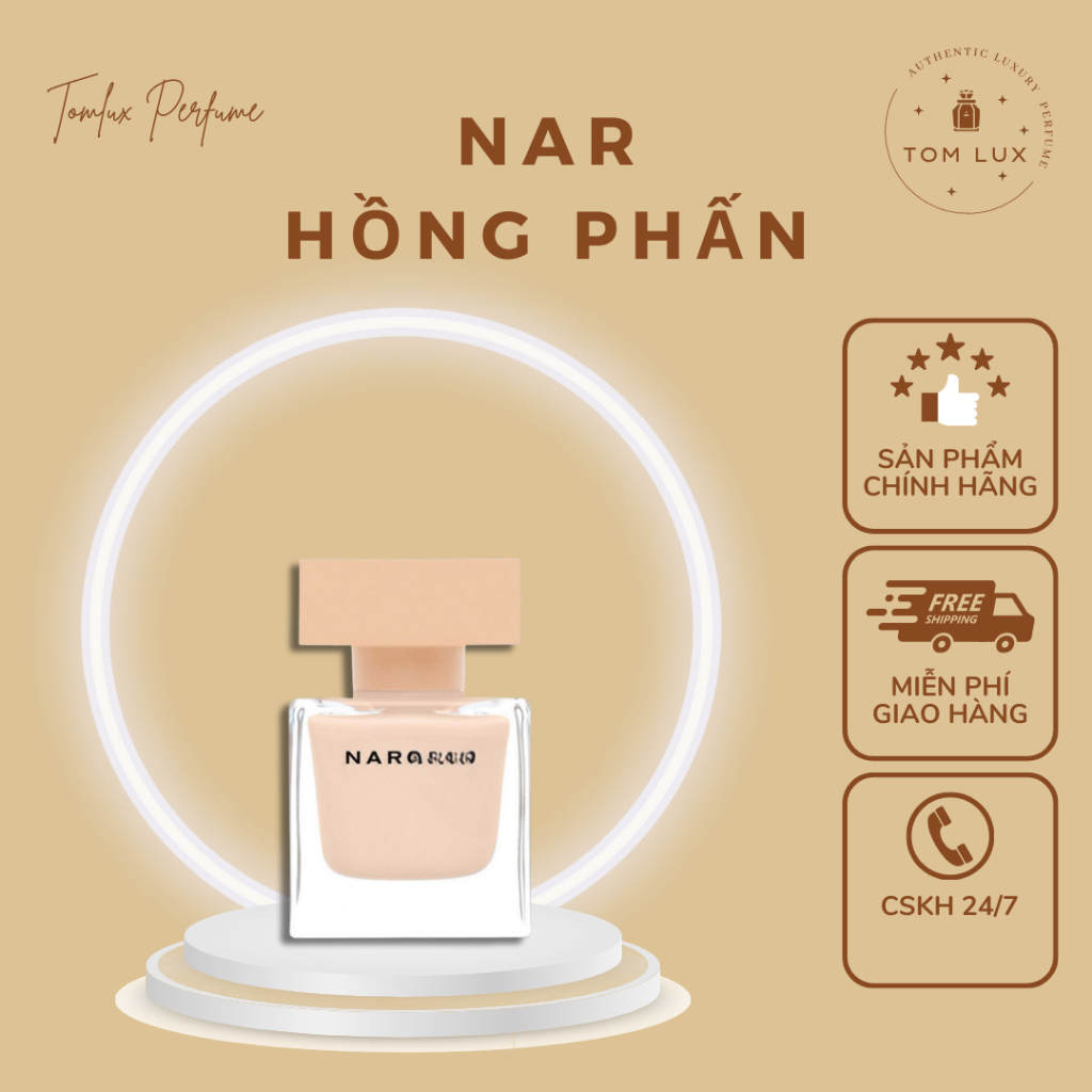 (FULL) Nước Hoa Nữ Nar Poudree EDP TomLux 90ml (Nar Hồng Phấn - Nar Be)