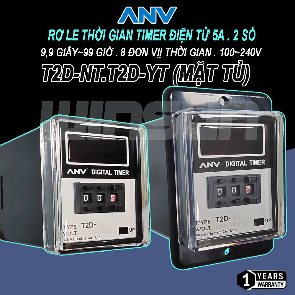 Rơ Le Thời Gian Timer Điện tử (2 số) 0.01sec~990hrs
