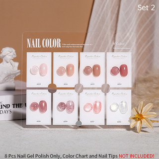 UR SUGAR 8 Màu Gel Sơn Móng Tay Set 15ML Sơn Móng Tay Nước Sơn Móng Tay Sơn Gel Thạch