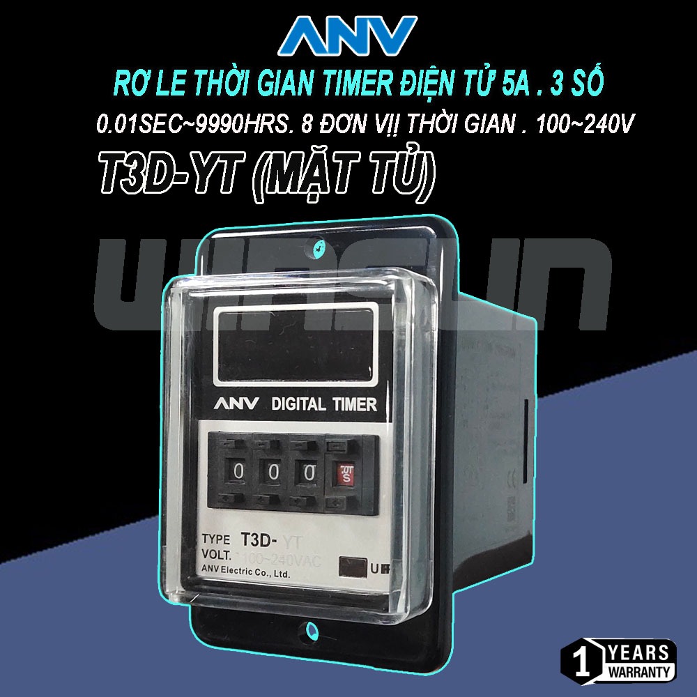Rơ Le Thời Gian Timer Điện tử (3 số) 0.01sec~9990hrs