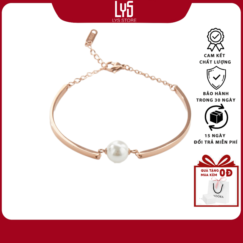 Vòng tay nữ Lys Pearl Bracelet Rose Gold 2021RG