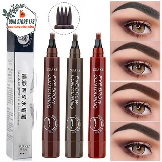  Bút Kẻ Mày Phẩy Sợi Tự Nhiên Suake Nét Mảnh Nhiều Màu Chì Kẻ Lông Mày Định Hình Chống Lem Bền Màu 