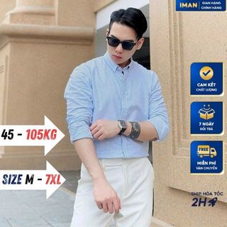 Áo Sơ Mi Nam Dài Tay Công Sở Vải Oxford Cao Cấp , Sơ Mi Họa Tiết Kẻ Nhỏ  Mền Mịn, Thoáng Mát || iMan Store