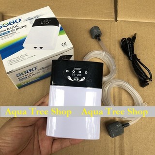 Sủi oxy tích điện mini 1 vòi / 2 vòi SB-168/268, xịn, đẹp, nét, vô cùng hữu ích cho anh em chơi thủy sinh