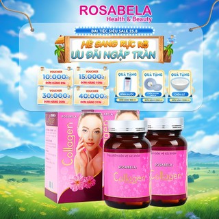 Viên uống bổ sung collagen trắng căng mịn da Collagen Rosabela, đẩy lùi quá trình lão hoá (60 viên nang)