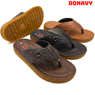 Dép Kẹp Nam Da Bò Thật 100% DONAVY, May Quai Và Đế Chắc Chắn Lót Êm Chân D.KBD