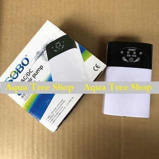 Sủi khí oxy tích điện bể cá mini SB-168, máy nhỏ gọn chạy rất êm, bảo hành chính hãng