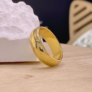  Nhẫn Tròn Trơn Mạ Vàng 2 Chỉ Có Kí Hiệu Bền Đẹp Basic Sang Trọng 