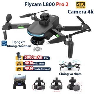 Flycam L800 Pro Max 2 camera 8K chống rung, Drone định vị GPS cảm biến chống va chạm, Máy bay điều khiển từ xa
