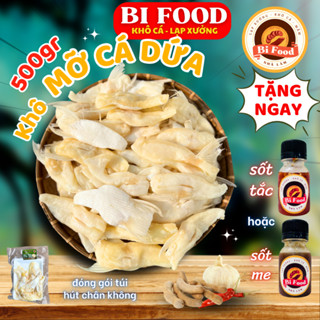 Khô ức mỡ cá dứa 500G 💖BIFOOD💖 Ức bụng cá dứa 3 nắng vị vừa ăn Tặng kèm sốt me - Chiên giòn chấm mắm me bắt cơm