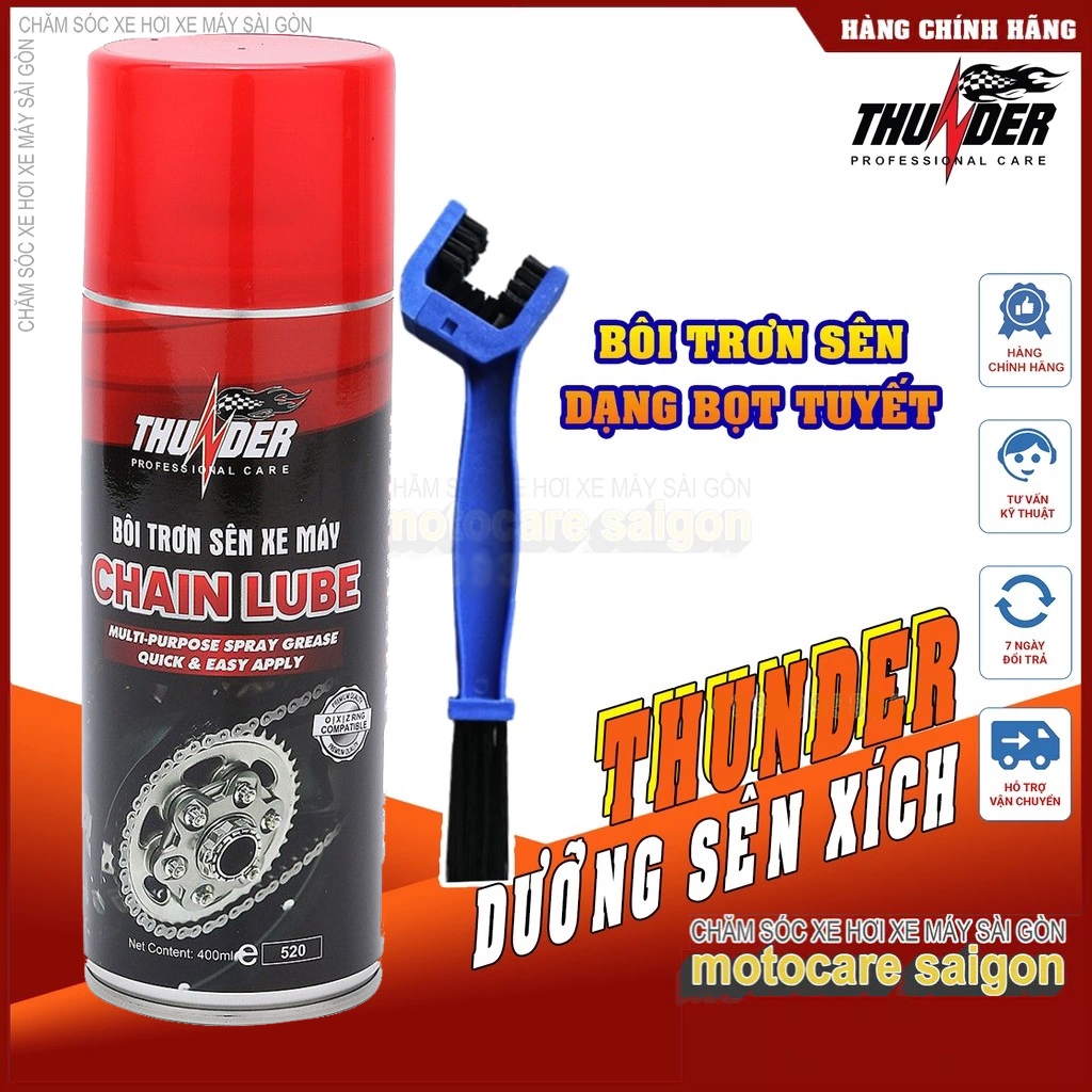 Xịt dưỡng sên Thunder Chain Lube 400ml