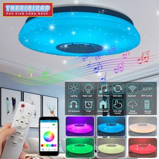 Đèn Ốp Trần 120 LED RGB Tích Hợp Loa Bluetooth Nghe Nhạc Không Dây Kết Nối Điện Thoại Qua APP Cao Cấp