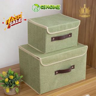 Hộp đựng quần áo có nắp (1-2) túi đựng đồ đa năng bằng vải không dệt dễ xếp gọn cất chứa đồ đạc đồ lót gọn gàng Cshome