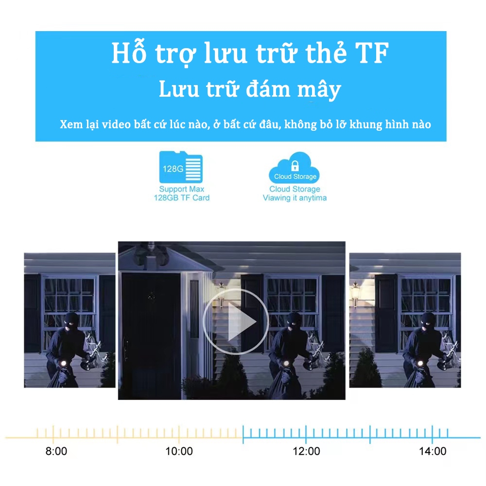 Camera Wifi 2 mắt Ngoài trời chống nước 360 trong nhà an ninh IP ống kính kép V380 Max 1080P HD Máy ảnh | BigBuy360 - bigbuy360.vn