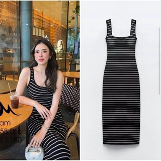 ĐẦM 2 DÂY CỔ Vuông ZARA XUẤT
