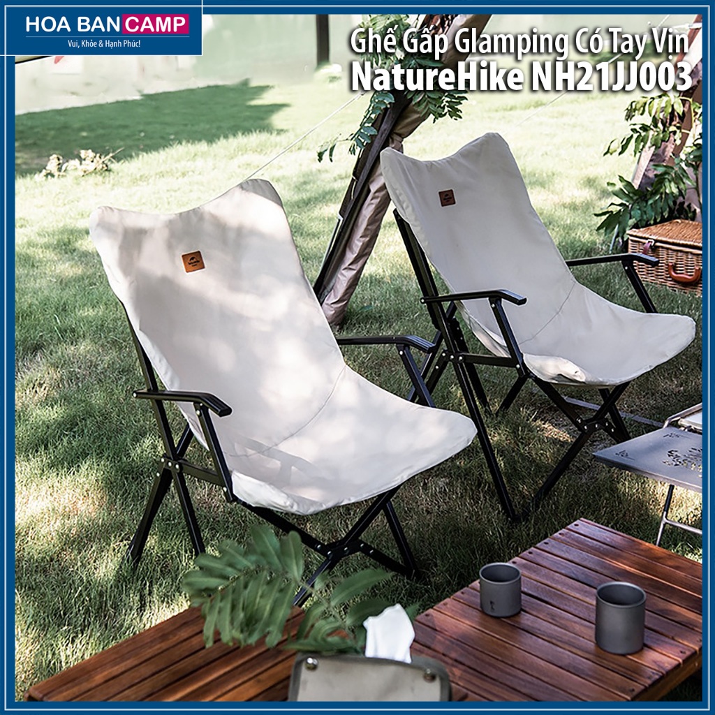 Ghế Gấp Glamping Có Tay Vịn NatureHike NH21JJ003