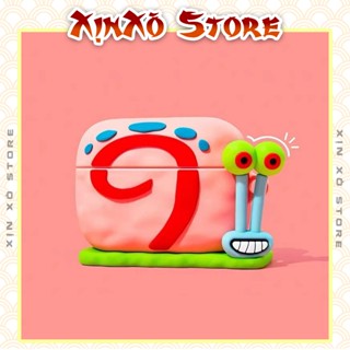  Vỏ Ốp Case Airpod airpods 2 3 pro pro 2 Ốc sên SpongeBob Kèm Móc khóa Case Airpod SpongeBob snail - XỊN XÒ Store 