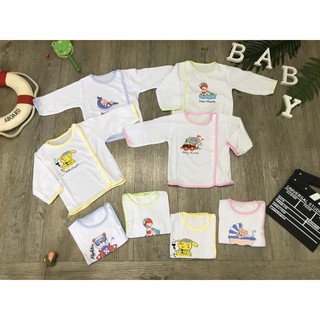 Combo Đồ Sơ Sinh Trọn Bộ Cho Bé – Full Đồ Đi Sinh Gồm Quần Áo, Gối, Khăn Tắm, Gile, Ủ Cotton