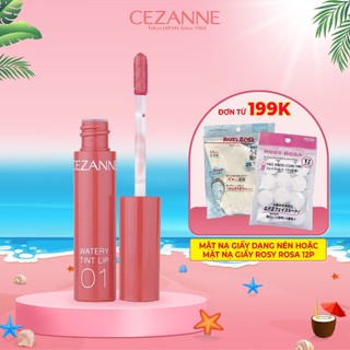 Son bóng dưỡng ẩm Cezanne Watery Tint Lip Nhật Bản căng bóng mọng nước 4g