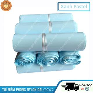 [1 kg] Túi gói hàng niêm phong, túi Pe màu Xanh Pastel, Xanh Nude Baby lớp keo dán siêu tiện lợi, hàng có sẵn nhiều size