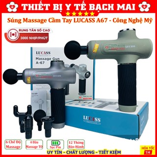Máy Massage Cầm Tay LUCASS A67 Súng Massage Giảm Đau Mỏi Cơ Bắp Mát Xa Lưng Vai Cổ Gáy Matxa Toàn Thân