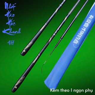 Cần câu đài  Nhất Hào Hắc Khanh 4H carbon Xpipal tặng kèm ngọn phụ túi đựng