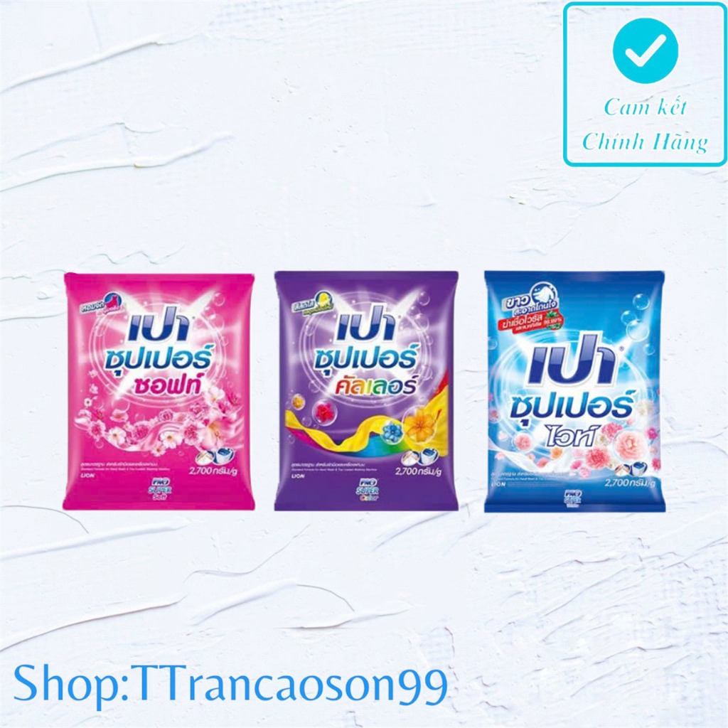 [Siêu sạch-Thơm]Bột giặt Quần áo Pao 2,7kg Thái Lan
