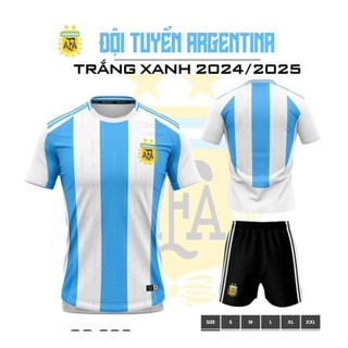 Bộ Quần Áo thể thao, bóng đá đội tuyển Argentina mùa 2024 -2025, vải cao cấp chất lượng, thấm hút mồ hôi, mặc mát.