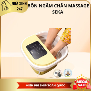 Bồn Ngâm Massage Chân Seka SK-195 Gấp Gọn Con Lăn Tự Động, Màn Hình Cảm Ứng Bảo Hành 12 tháng