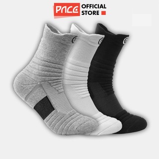 Tất chạy bộ tất thể thao PACE RUNNING cao cổ chạy marathon chạy trail Freesize dày dặn thoáng khí
