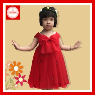 Váy tutu đỏ nơ cho bé