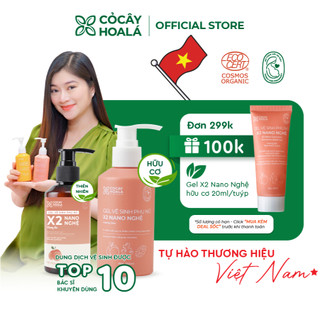 Dung Dịch Vệ Sinh Phụ Nữ x2 Nano Nghệ Hữu Cơ Hương Đào Chín Cỏ Cây Hoa Lá Khử mùi, Lưu Hương, Dưỡng Ẩm, Hồng Mịn - 150ml
