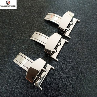 Khóa bướm đồng hồ inox gập 1 bên tiện lợi, bằng thép không gỉ size 14/16/18/20/22mm
