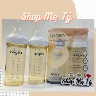  SET BÌNH ĐÔI  Set 2 Bình sữa Hegen cổ trắng chính hãng size 150ml  240ml  330ml  chọn size núm  
