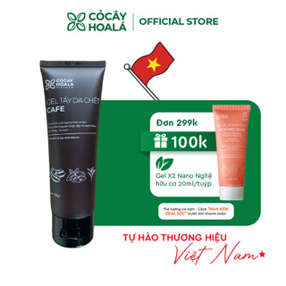 Kem tẩy da chết Cỏ Cây Hoa Lá dành cho mặt chiết xuất cà phê - Trong lượng 100gr