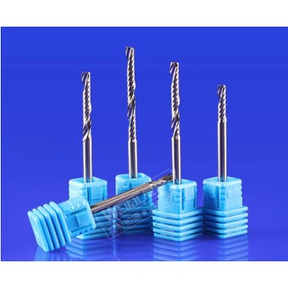 Dao phay 1 me xoắn Weitol cốt 3.17mm cắt gỗ, nhựa, nhôm và vật liệu mềm / Dao phay cốt 3.17mm