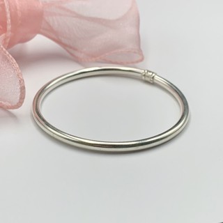  Kiềng tay nữ BẠC HIỂU MINH LTU227 thiết kế kiểu trơn đơn giản 