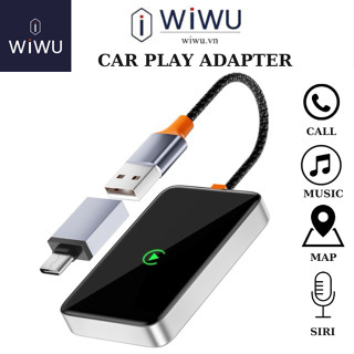 Bộ Chuyển Đổi Carplay Kết Nối Không Dây WIWU Adapter Wi-CP002 Bluetooth Trên Ô Tô Xem Video, Nghe Nhạc Android Và ios