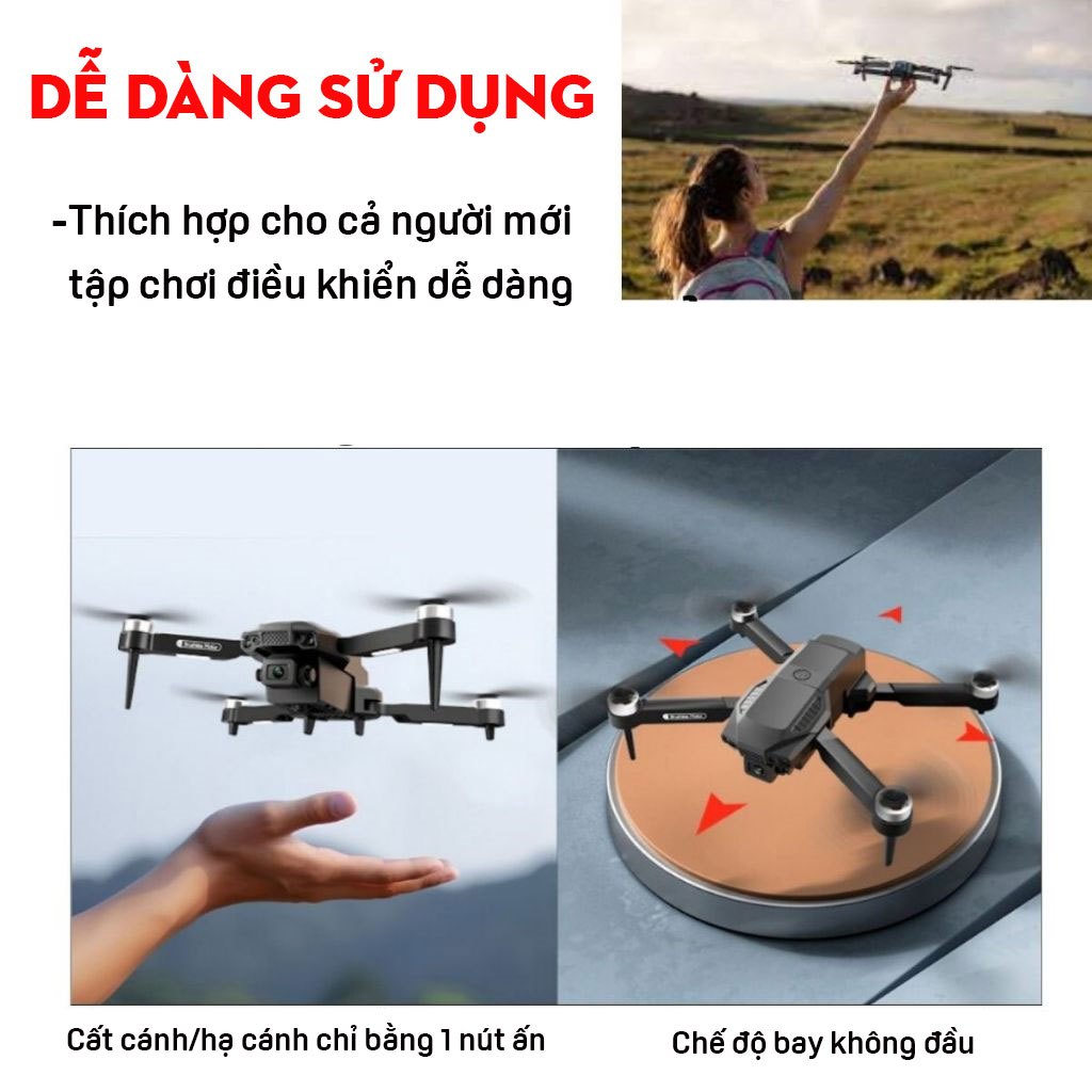 Play cam camera mini F198 pro không chổi than, máy bay flycam giá rẻ, drone, plycam, phờ lai cam | BigBuy360 - bigbuy360.vn
