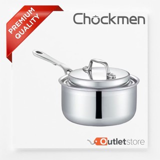 Quánh CHOCKMEN *PDEAMAI 16cm Inox 18/10 Nắp Kính Quánh Cán Đơn Nồi Nấu Mì Nấu Sốt Nấu Đồ Ăn Dặm Cho Bé Dùng Từ