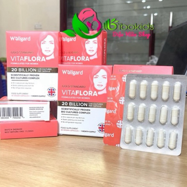 (Hàng nhập khẩu) Men phụ khoa Wellgard Vitaflora Sale viên hơi ngả vàng, không ảnh hưởng chất lượng