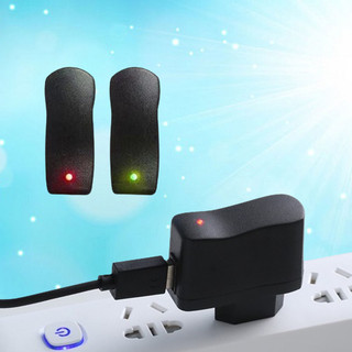 Cốc sạc đen usb 5V-0.5A có đèn led báo, cóc củ sạc loa đài, điện thoại, máy nghe nhạc, quạt đồng hồ chân dẹt dẹp tự ngắt